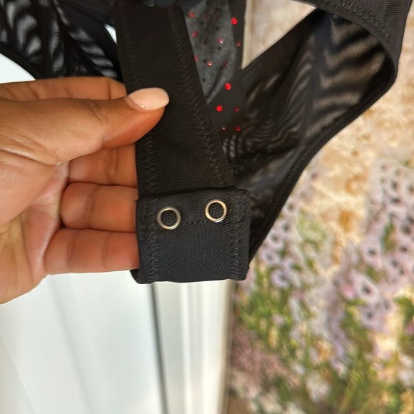 DUNDAS X REVOLVE DELIRIUM BODYSUIT In Black and Ruby Womens - Picture 8 of 9